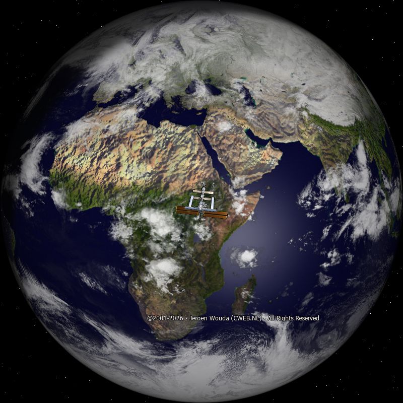 Live view of the ISS over Earth